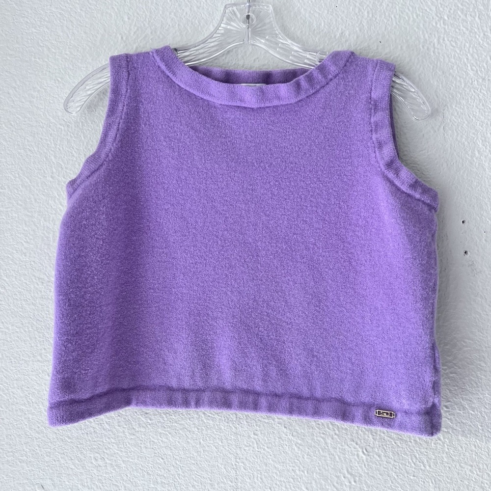 Vintage‎ St John's Sport Wool Halter Top Crop Disco Tank Purple Toddler Girls S